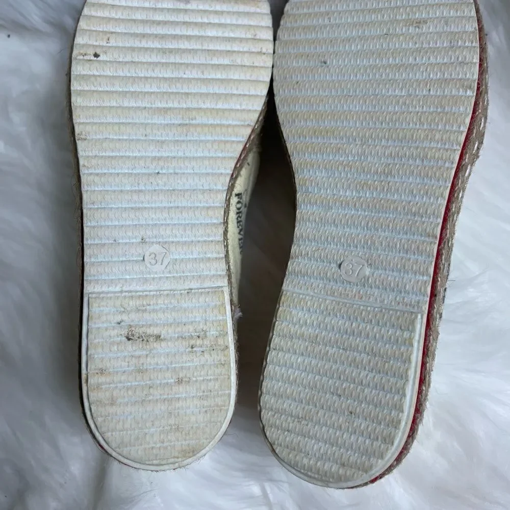 Goby beige canvas skulls print espadrilles slip on loafers Size EUR 37